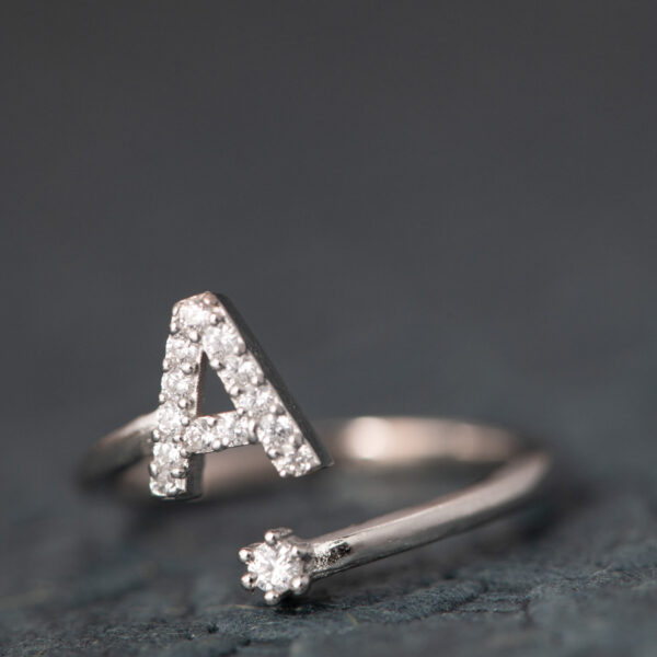 "A" Open Ring