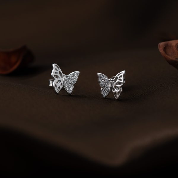 Autumn Butterfly Embrace Studs