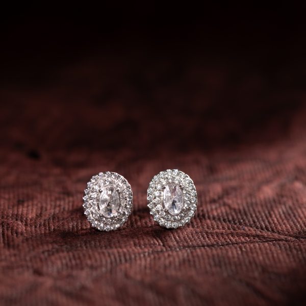 Classic Diamond Halo Studs