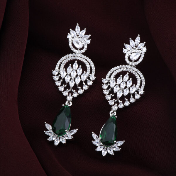 Crimson Empress Emerald Drop Earrings