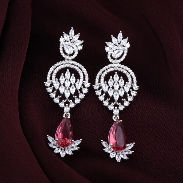 Crimson Empress Ruby Drop Earrings