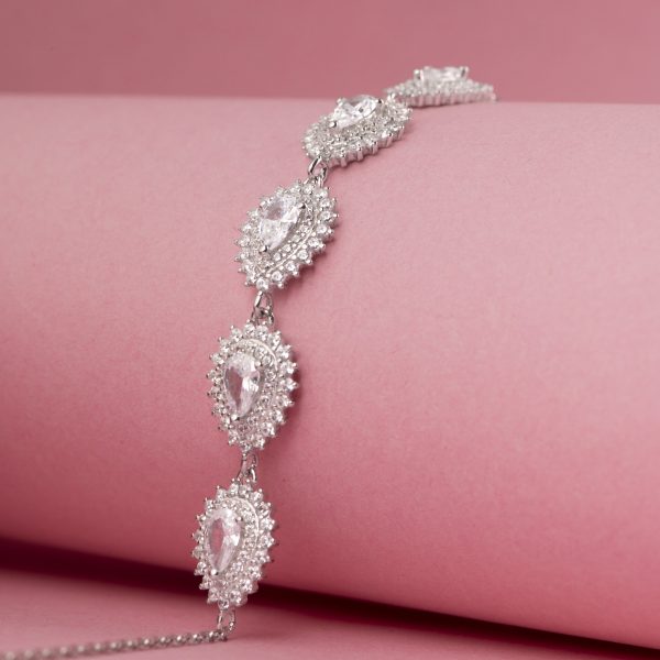 Crystal Bloom Statement Bracelet