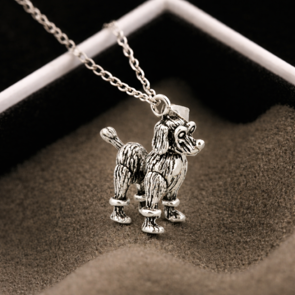 Cute Dog Oxidised Pendant Charm