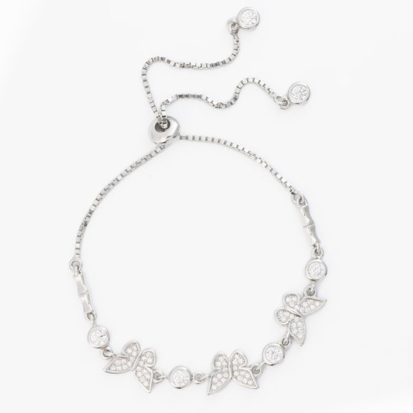 Diamond Butterfly Adjustable Bracelet