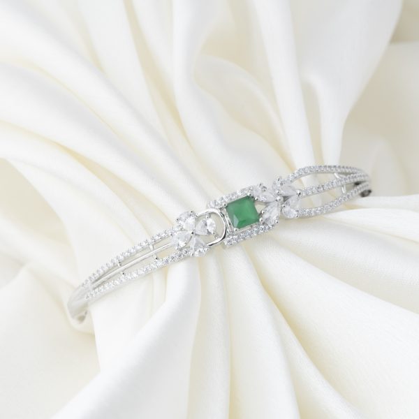 Emerald Flow Silver Bracelet
