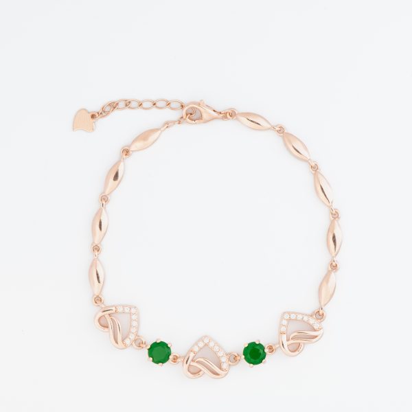 Gold & Emerald Love Bracelet
