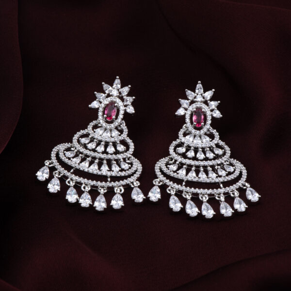 Imperial Ruby Chandbali Earrings