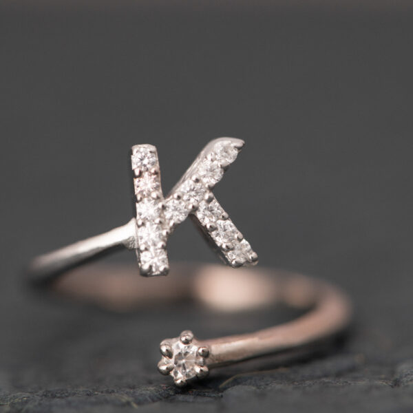"K" Open Ring