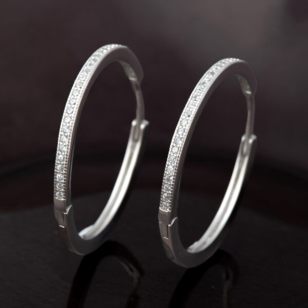 Lustre Line Hoop Earrings