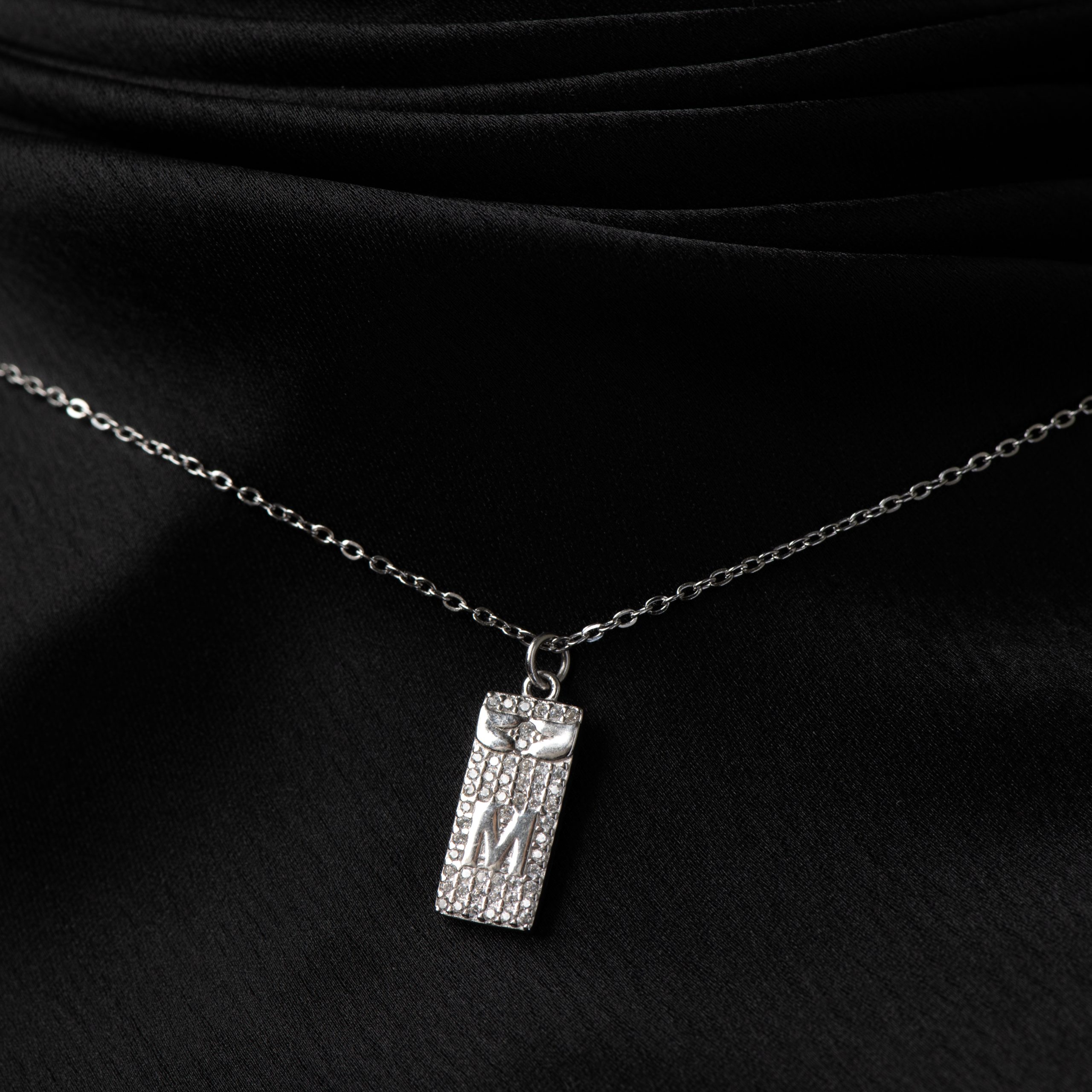 M Initial Necklace