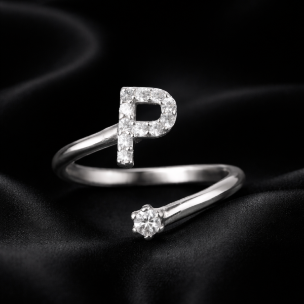 "P" Open Ring