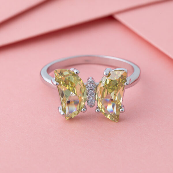 Pale Gold Butterfly Ring