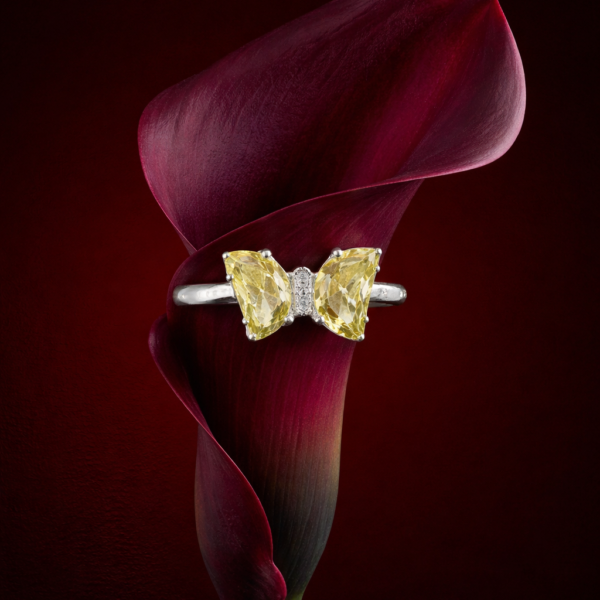 Pale Gold Butterfly Ring