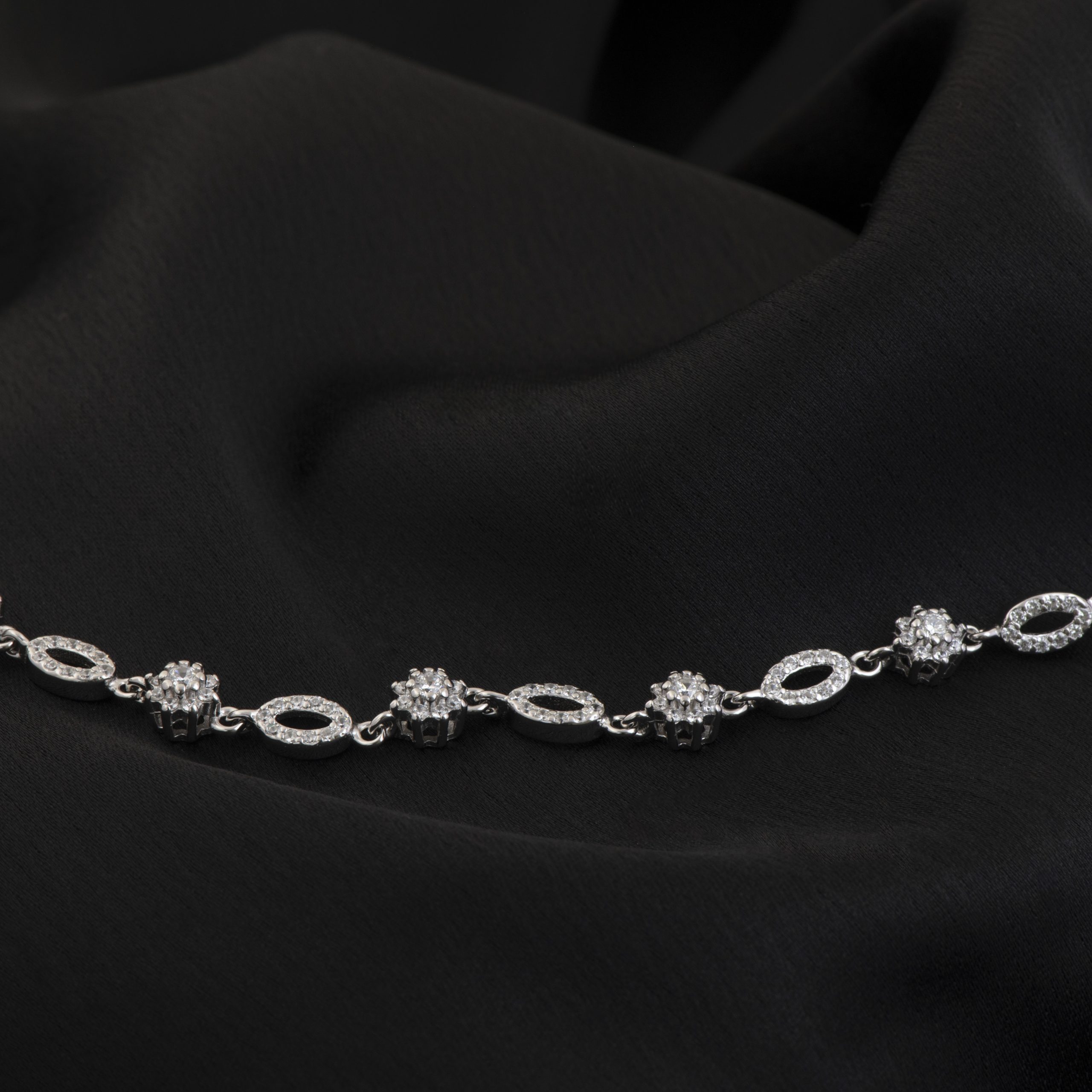 Petals and Diamonds Midnight Bracelet