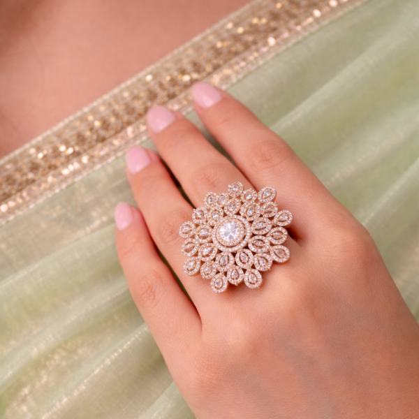 Rose Bloom Statement Ring