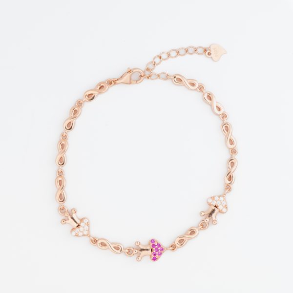 Rose Gold & Pink Love Bracelet