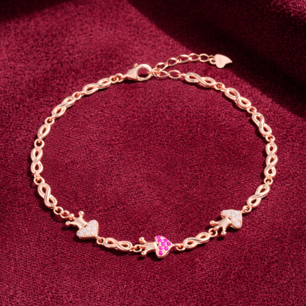 Rose Gold & Pink Love Bracelet