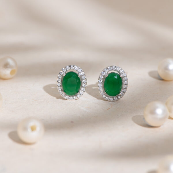 Royal Emerald Glow Studs