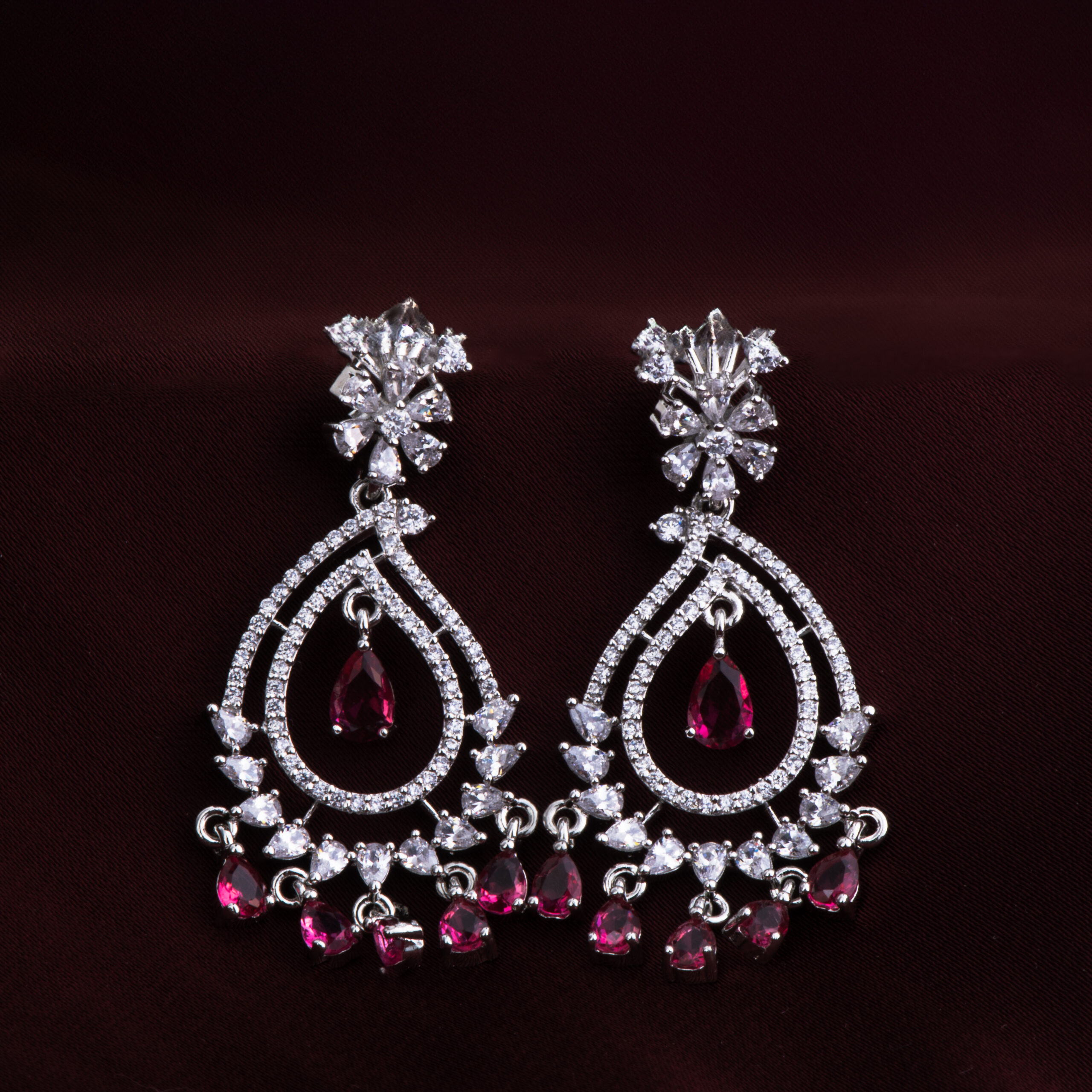 Ruby Cascade Chandeliers