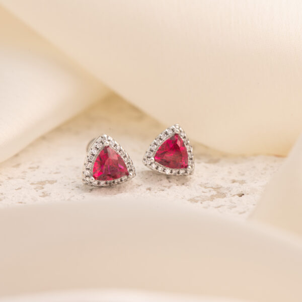 Ruby Trillium Spark Studs