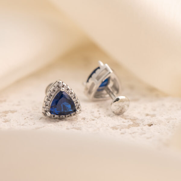 Sapphire Trillium Spark Studs