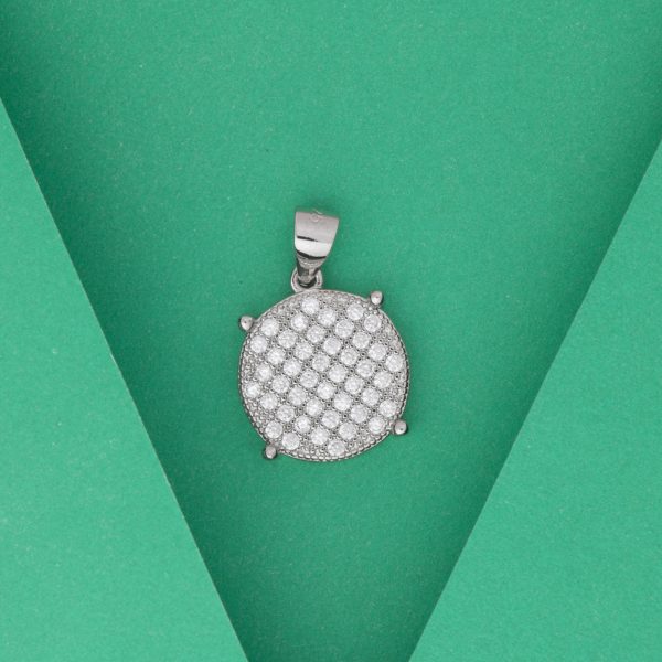 Silver Garden Maze Pendant Charm