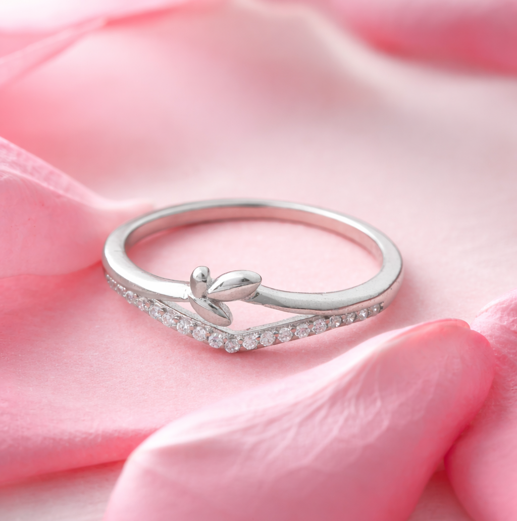 Soft Bloom Chevron Ring - cg 1