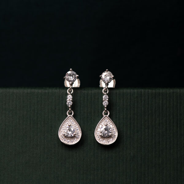 Teardrop Halo Whisper Earrings