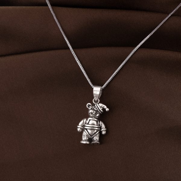 Teddy Bear Oxidised Pendant Charm
