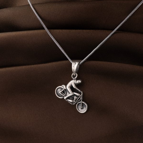 Uphill Bike Rush Pendant Charm