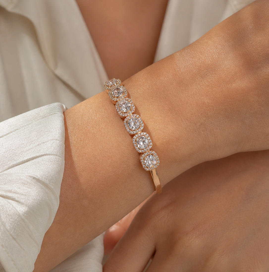 Midnight Blush - Rose Gold Bracelet